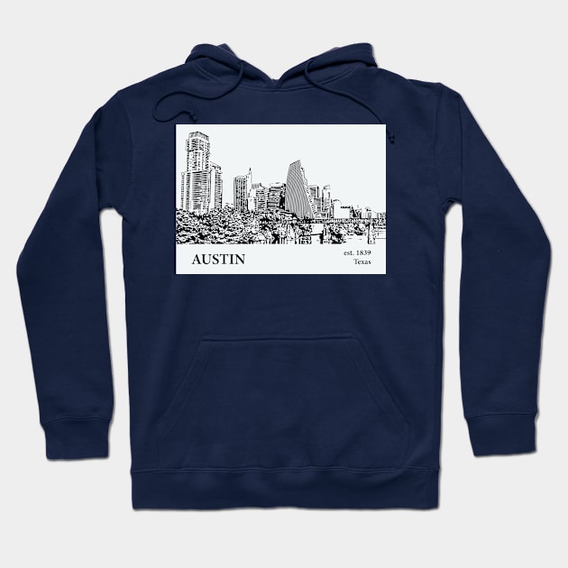 Austin - Texas Hoodie by Lakeric